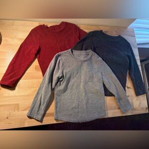Boy Bundle Shirts of 6 - 5T all  Red, Gray, and Black Sweater Set